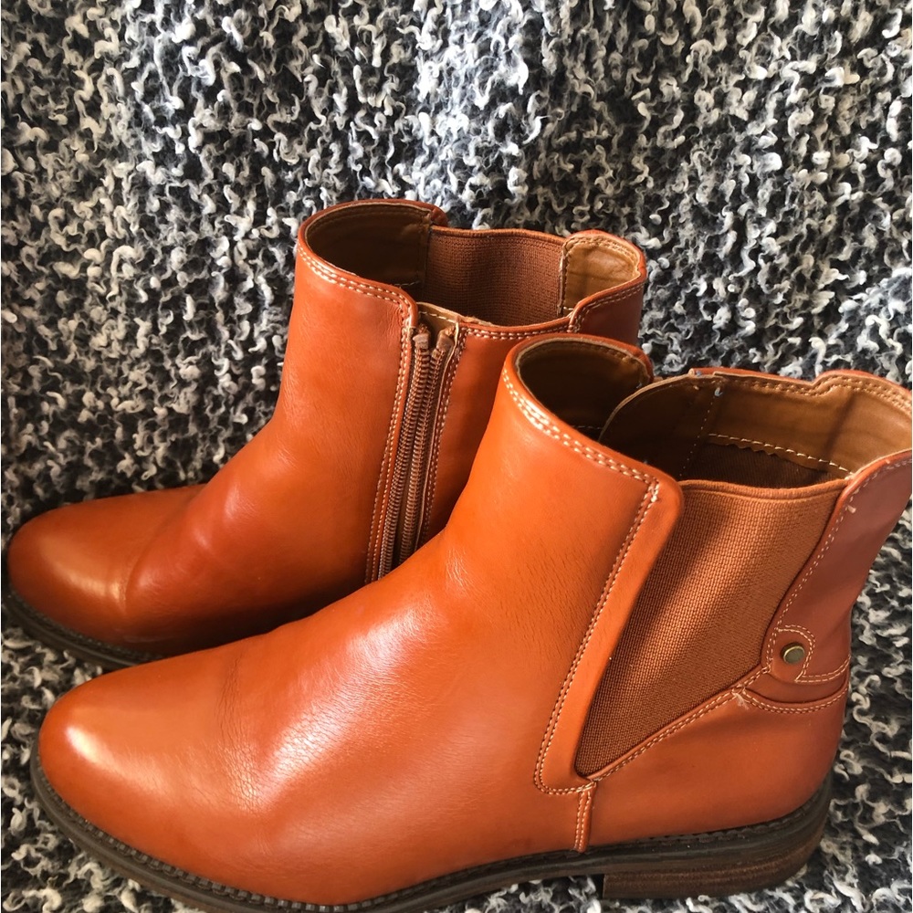 Franco Sarto low boot, tan, 7.5